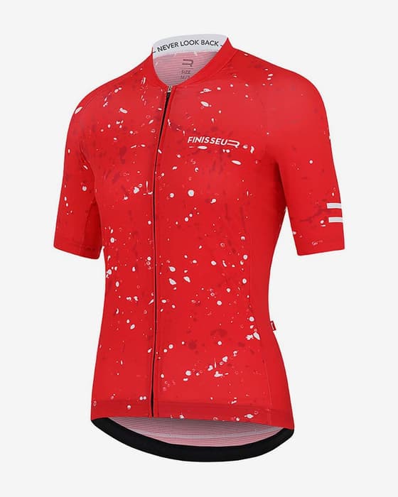Maillot Finisseur Core Paint manche courte rouge femme