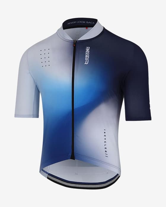 Maillot Finisseur Core Recycled Breeze manga corta blanco azul