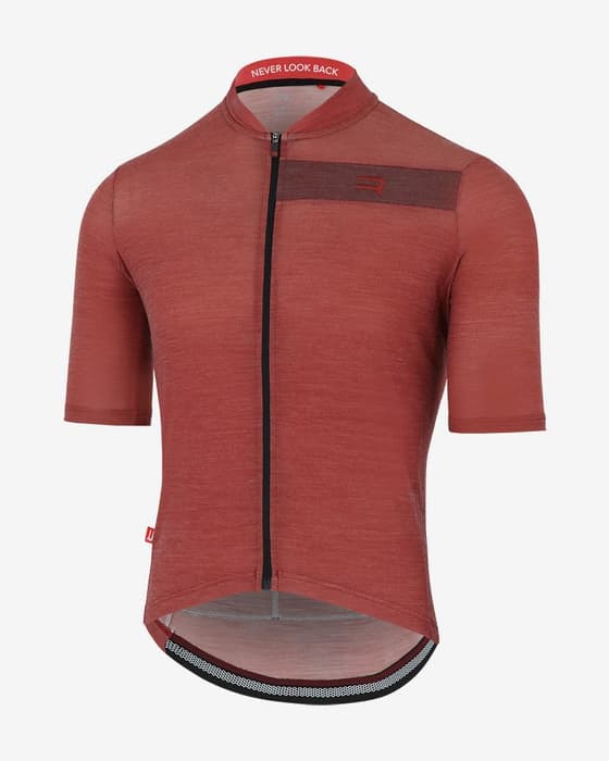 Maillot Finisseur Pro Merino manche courte rouge