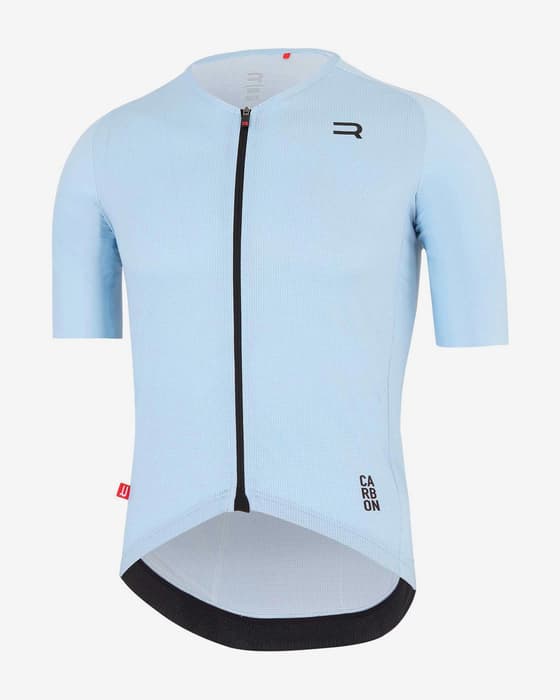 Maillot Finisseur Pro Race Carbon manga corta azul claro