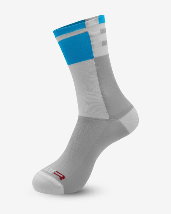 Calze Finisseur Pro Logo Roll Square grigio chiaro blu