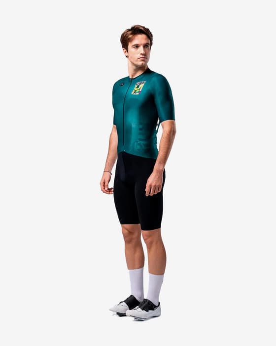 Maillot Gobik Attitude 2.0 manches courtes bleu-vert