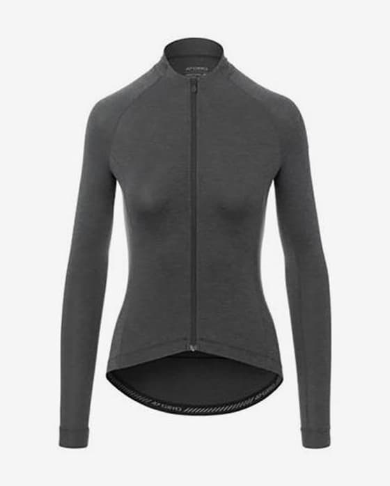 Maillot Giro New Road manga larga gris mujer