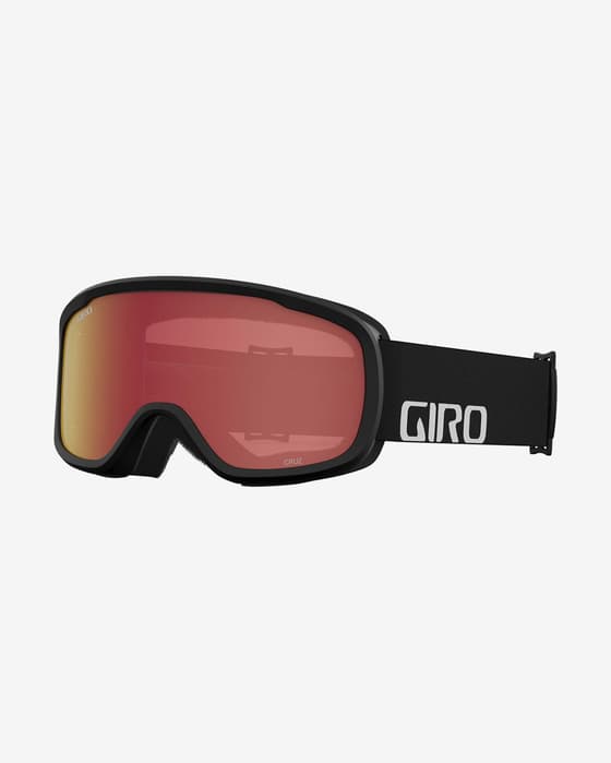 Giro Cruz Goggles Black Logo White with Amber Scarlet Lens
