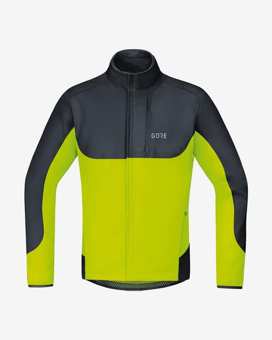 Chaqueta Gore Wear C5 Thermo Trail GORE WINDSTOPPER negro amarillo neón