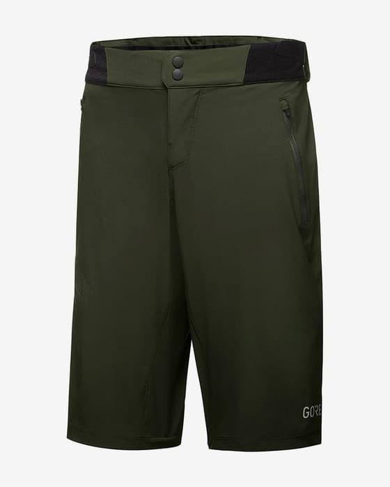 Pantalón corto Gore Wear C5 sin badana verde oliva oscuro negro