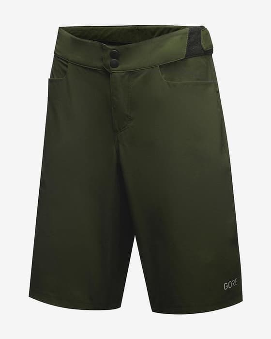 Pantalón corto Gore Wear Passion sin badana verde oliva oscuro mujer