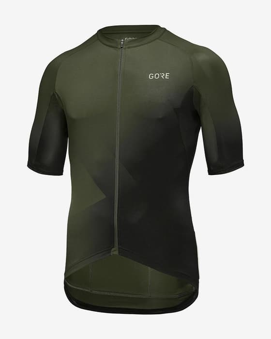 Maillot Gore Wear Fade manche courte vert olive foncé noir