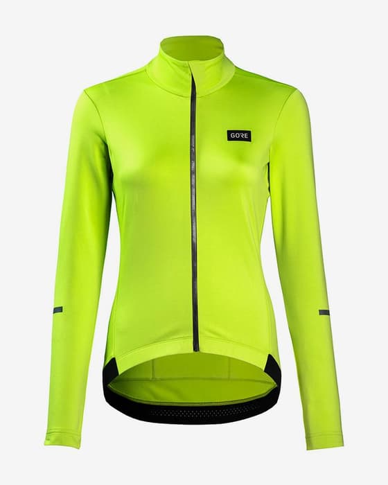 Maillot Gore Wear Progress Thermo manche longue jaune fluo femme