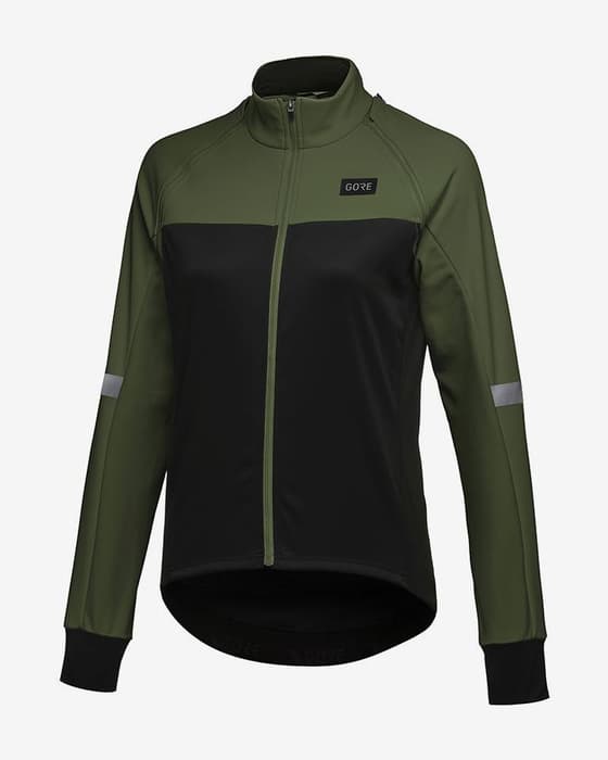 Chaqueta GOREWEAR Phantom GORE-TEX INFINIUM™ mangas desmontables verde oliva negro mujer