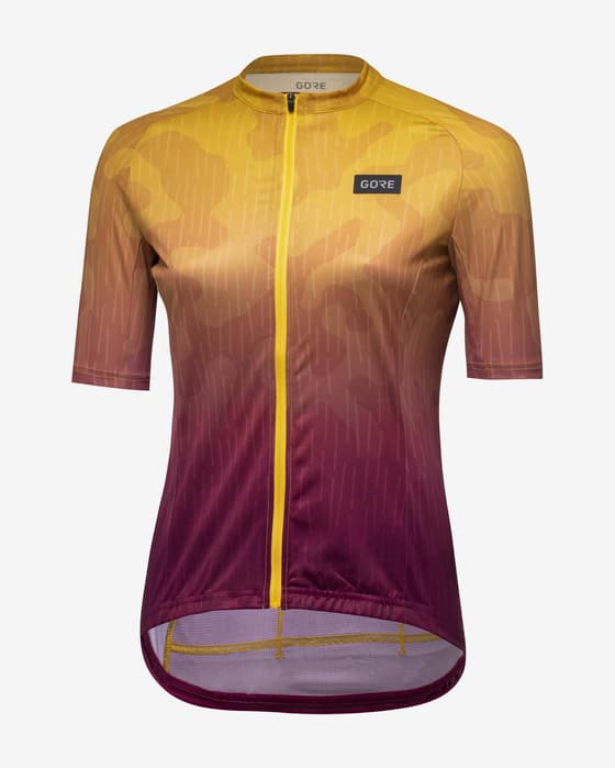 Maillot GOREWEAR Rain Camo manche courte jaune lilas femme