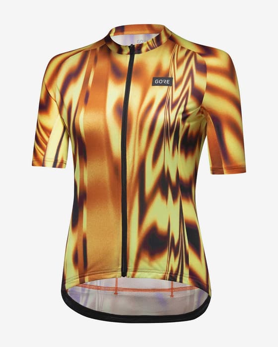 Maillot GOREWEAR Spirit Paint manche courte rouge feu jaune femme