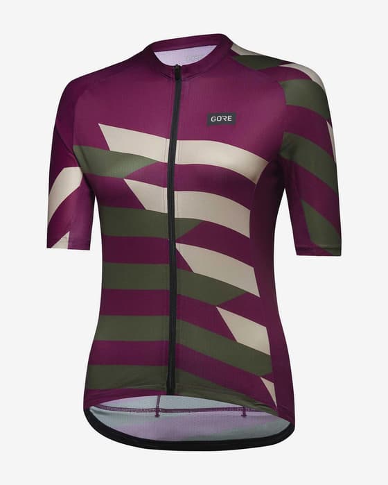 Maillot GOREWEAR Spirit Signal Chaos manche courte lilas vert beige femme