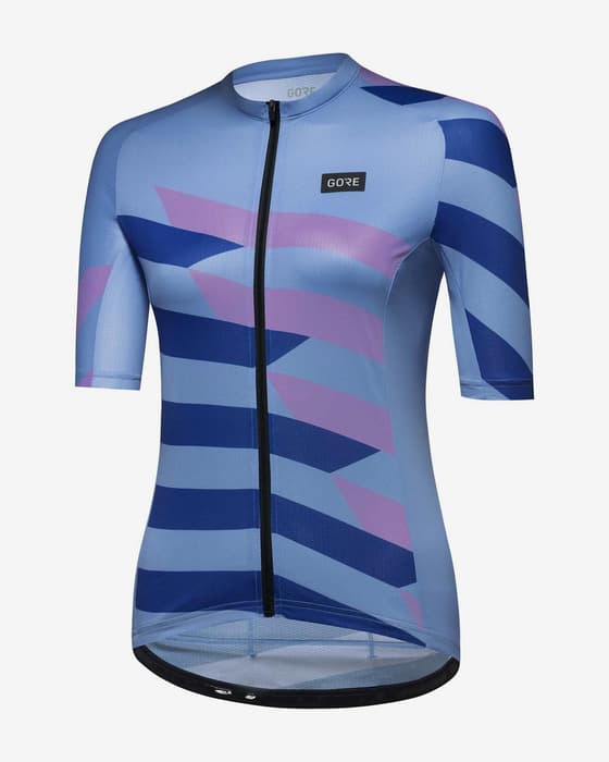 Maillot GOREWEAR Spirit Signal Chaos manga corta azul claro violeta mujer