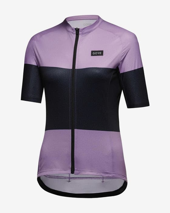 Maillot GOREWEAR Spirit Stripes manche courte violet bleu foncé femme