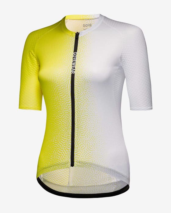 Maillot GOREWEAR Spinshift Breathe manche courte jaune fluo clair blanc femme