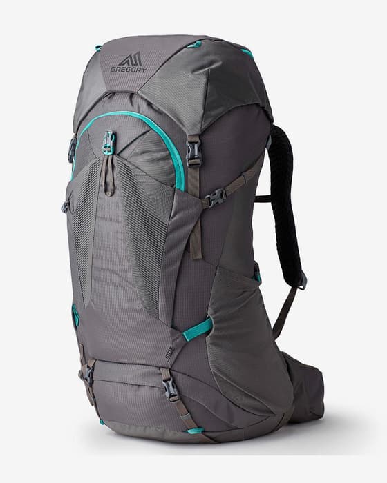 Mochila Gregory Jade 53L gris oscuro azul turquesa mujer