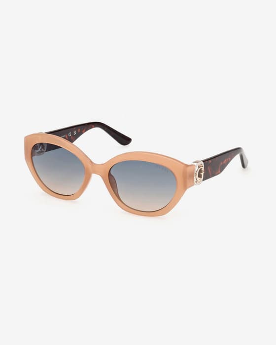 Gafas Guess GU00104 beige brillante lentes verde mujer