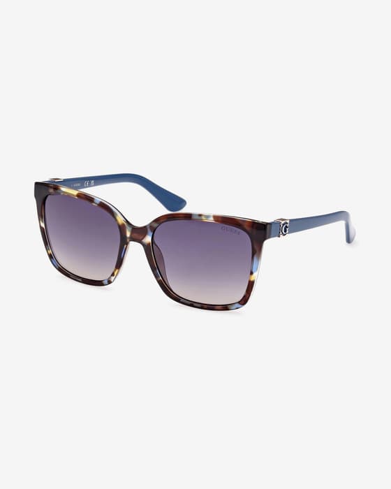 Gafas Guess Square Shape Injected marrón azul con lentes polarizadas gris oscuro mujer