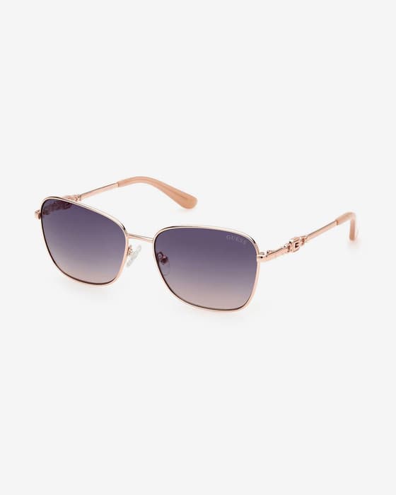Gafas Guess GU7884 amarillo con lentes espejadas azul mujer