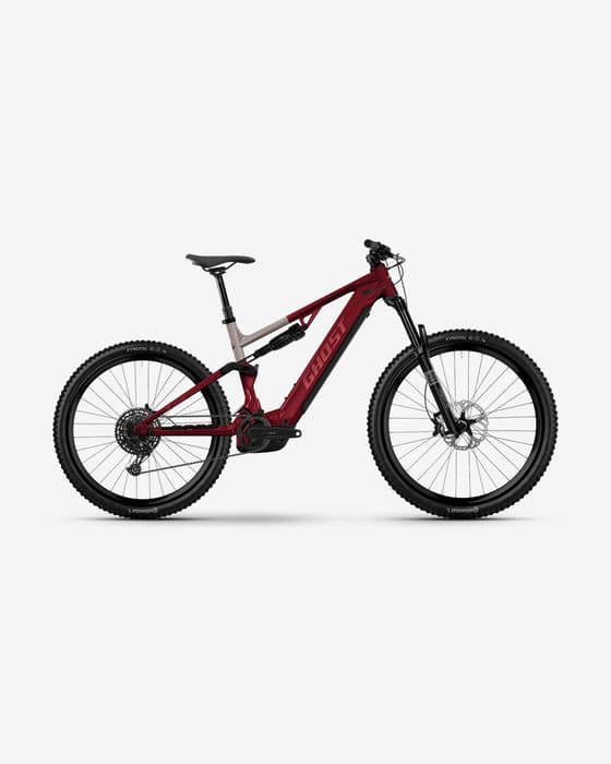 Ghost E-Asx Essential Electric Bike Burgundy Grey