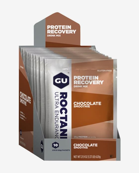 Smoothie GU Roctane Protein Recovery saveur smoothie chocolat (10 unités)