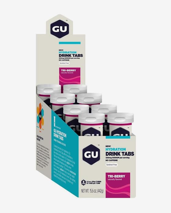 Comprimidos efervescentes GU Hydration Tabs sabor frutos silvestres (8 unidades)