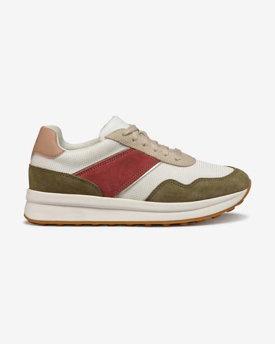 Zapatillas Geox Runntix blanco verde rojo mujer