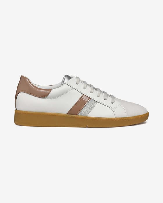 Zapatillas Geox Meleda blanco marrón mujer