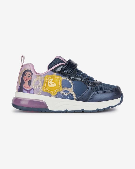 Zapatillas Geox Spaceclub azul marino rosa niña