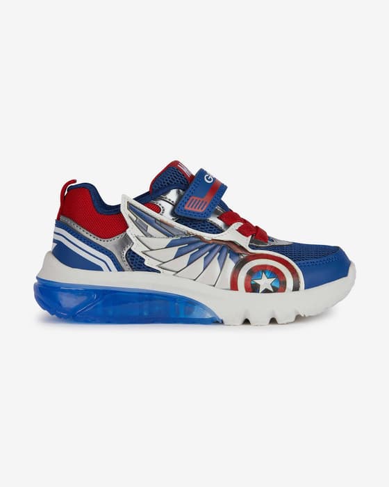 Zapatillas Geox Ciberdron azul rojo blanco niño