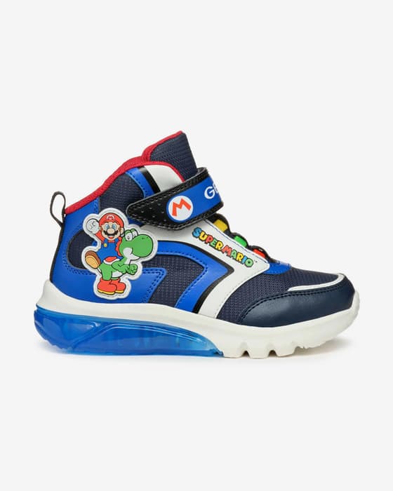 Zapatillas Geox Ciberdron azul marino blanco niño