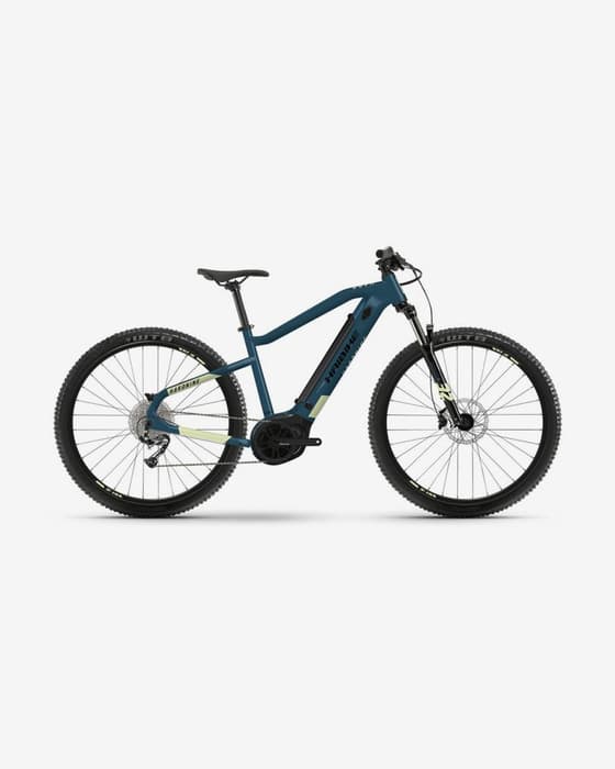 Bicicletta elettrica Haibike HardNine 5 blu crema