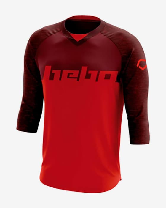 Maillot Hebo Level manche 3/4 rouge