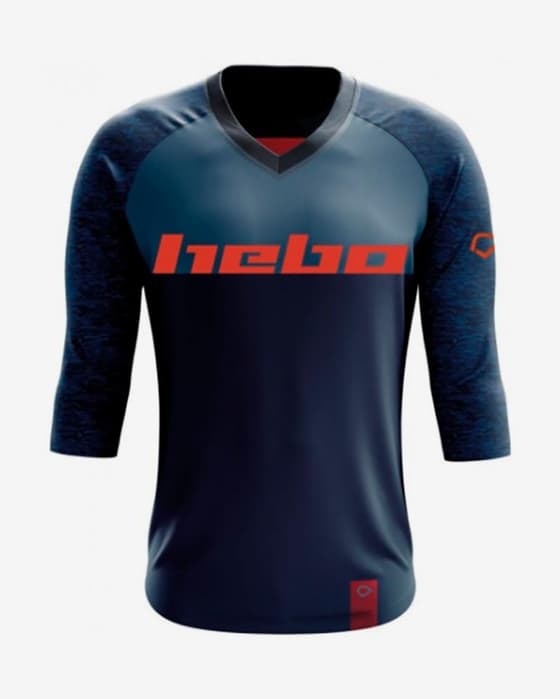 Maillot Hebo Tracker manche 3/4 bleu