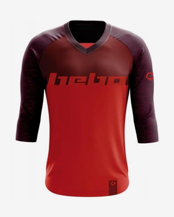 Maillot Hebo Tracker manche 3/4 rouge