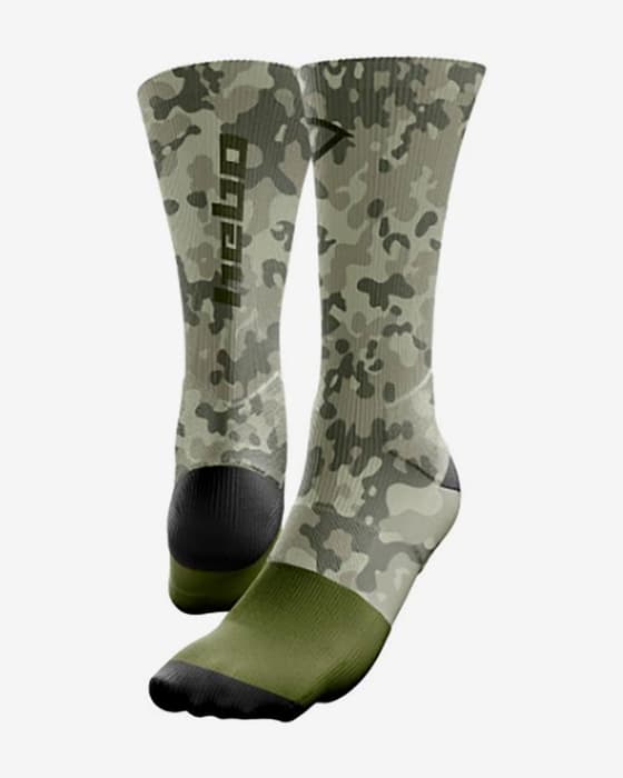 Calcetines Hebo Mid-Calf Camo verde caqui