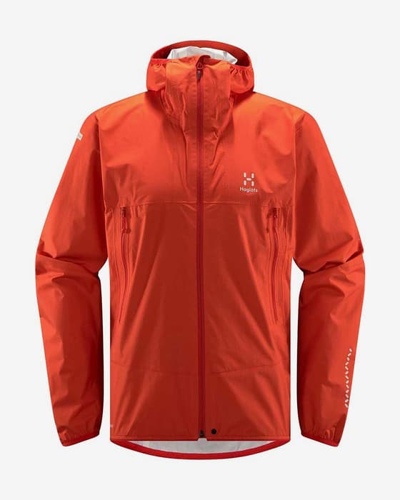Chaqueta con capucha Haglöfs L.I.M Proof naranja puro