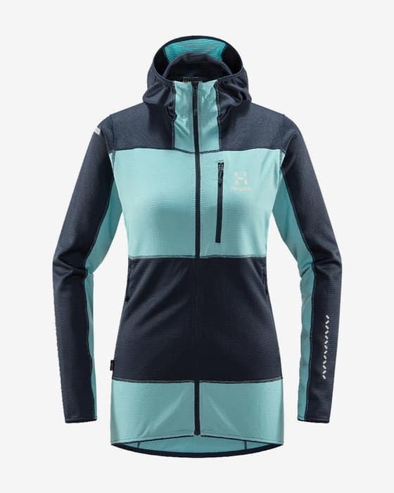 Haglöfs L.I.M Mid Fast Damen Kapuzenfleecepullover blau