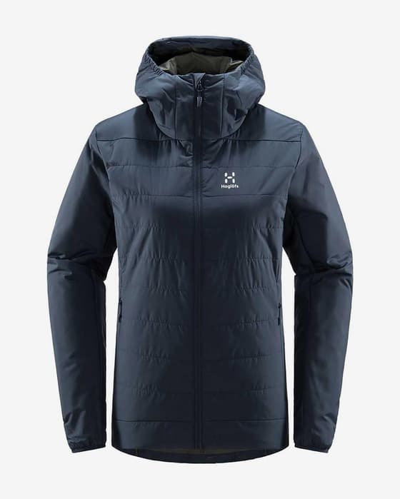 Chaqueta con capucha Haglöfs Mimic Silver negro puro mujer