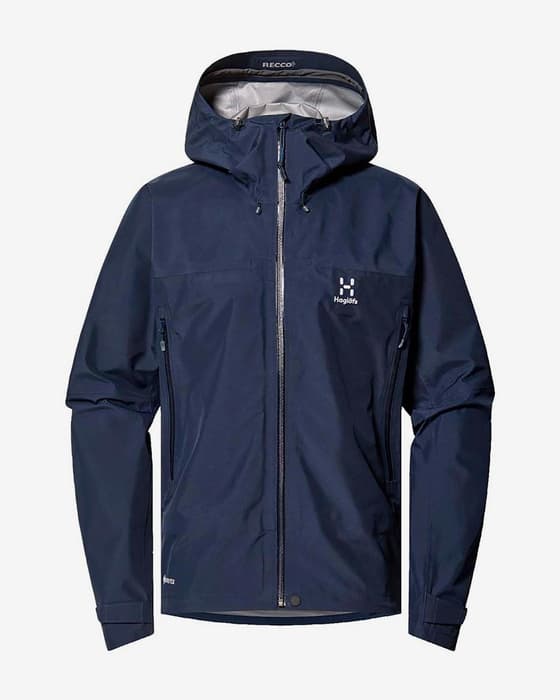 Chaqueta con capucha Haglöfs ROC Flash GORE-TEX azul noche
