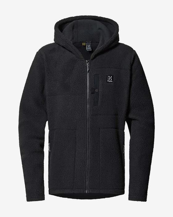 Haglöfs Malung Pile Kapuzenfleecejacke schwarz