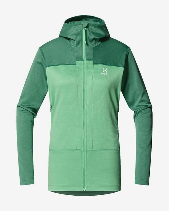 Haglöfs ROC Flash Mid Damen Kapuzenfleecejacke hellgrün