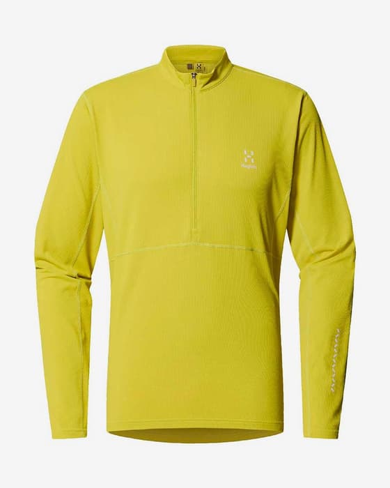 Haglöfs L.I.M Tempo Trail Half Zip Fleecepullover grün-gelb