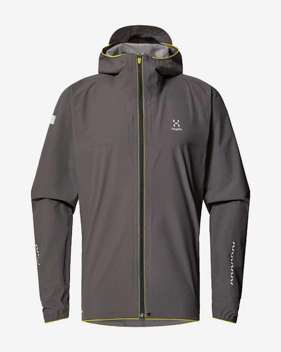 Chaqueta con capucha Haglöfs L.I.M Tempo Trail Proof gris oscuro