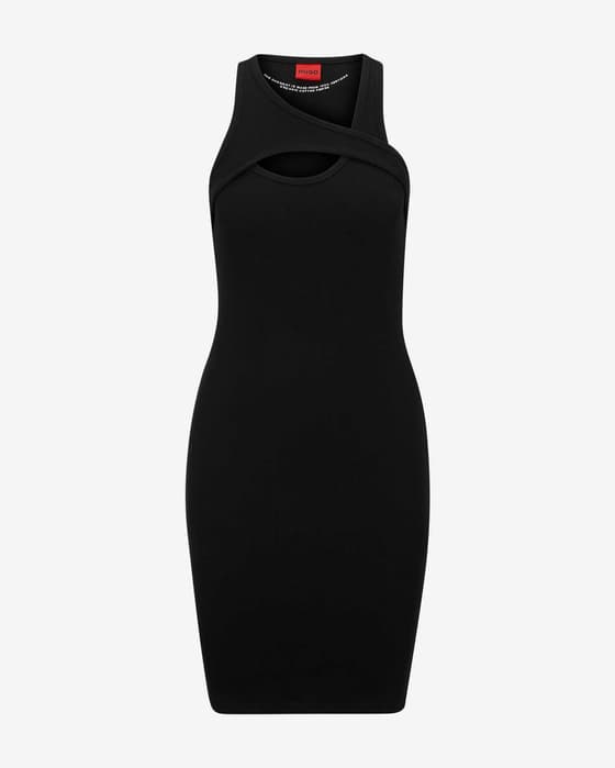 Vestido HUGO Nelindi tirantes negro mujer