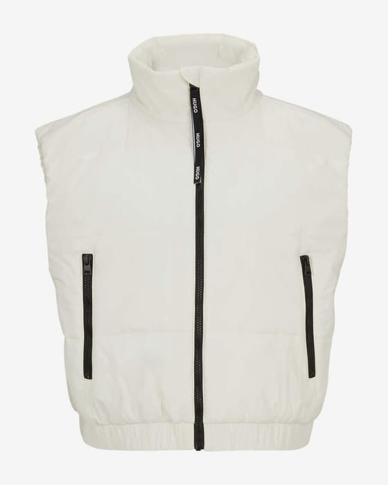 Chaleco HUGO Felere blanco negro mujer