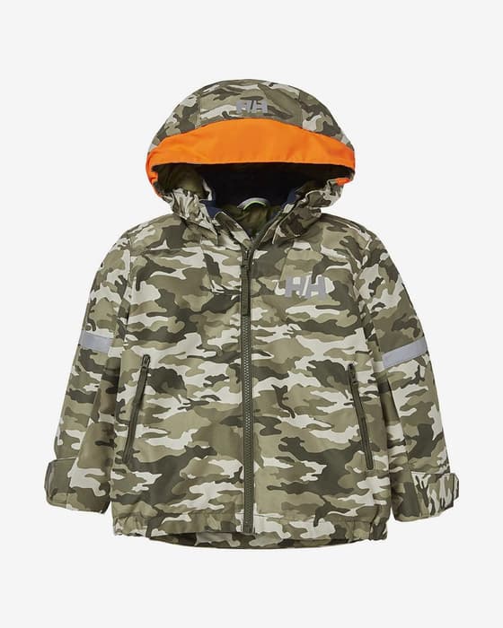 Chaqueta Helly Hansen Legend Insulator PrimaLoft verde gris naranja infantil