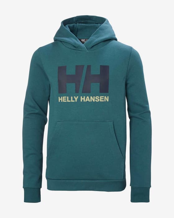 Sudadera con capucha Helly Hansen Logo 2.0 verde azulado infantil