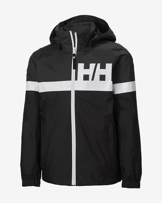 Chaqueta Helly Hansen Active Rain negro blanco perla infantil